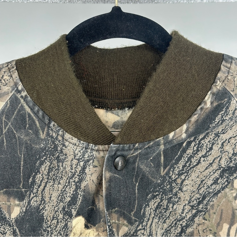 Men’s 3XL Mossy Oak Break Up Camouflage Bomber Jacket Vintage 80’s Camo - Picture 4 of 13